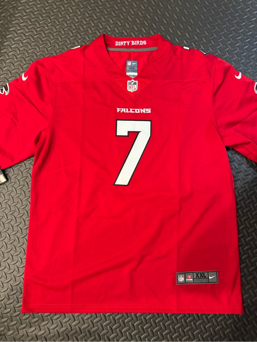 Atlanta Falcons Red #7 Custom Football Jersey (XXL)